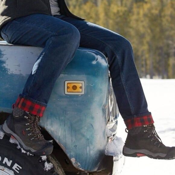 Duluth Trading Co Daily Denim Flannel Lined Straight Leg Jeans - Picture 1 of 11